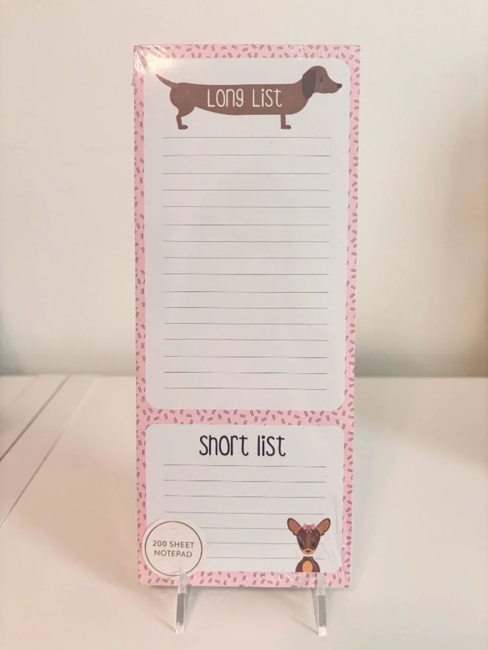 Dachshund List Pad